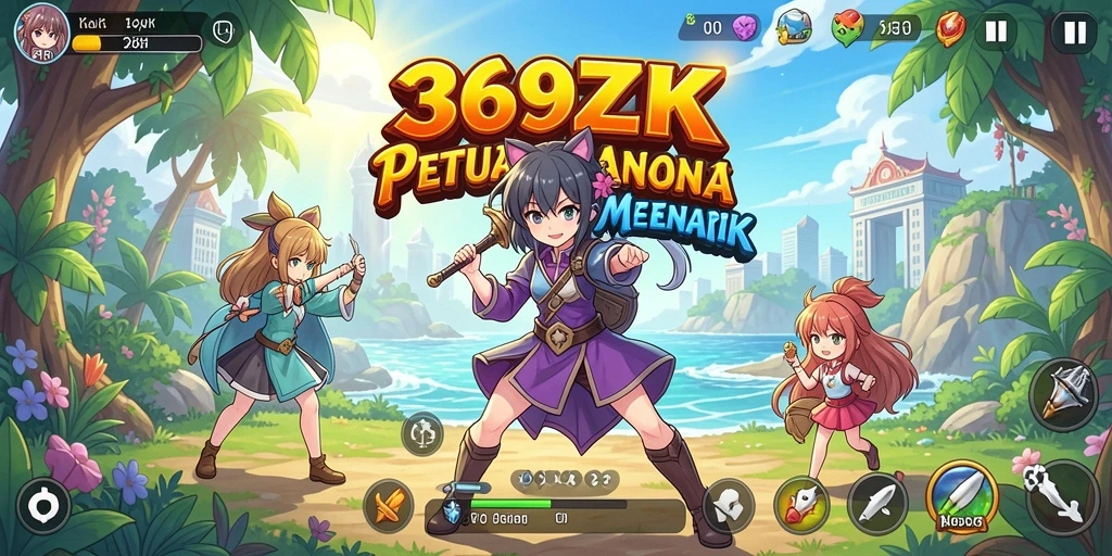 Tampilan gameplay seru dari 369ZK dengan karakter anime.