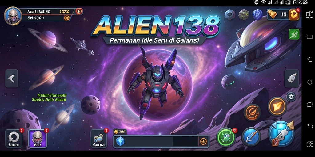 Tampilan gameplay ALIEN138 yang seru dan interaktif dalam mode Idle.