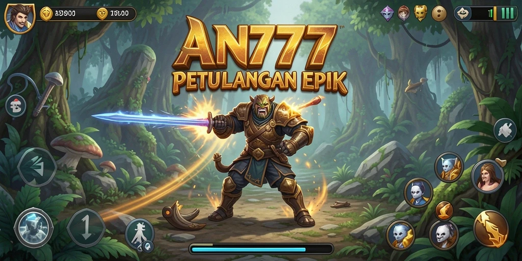 Screenshot utama AN777 menampilkan gameplay menarik dan tantangan petualangan.