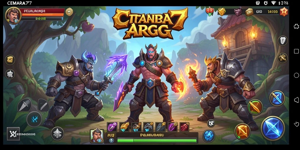 Screenshot gameplay CEMARA77 menampilkan aksi seru dari pertempuran ARPG.