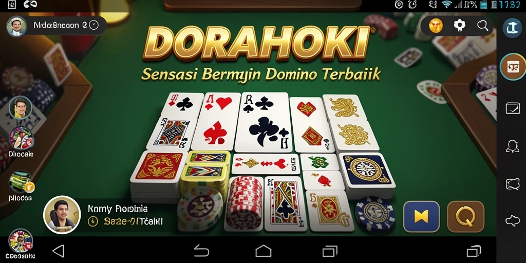 Tampilan gameplay menarik dari DORAHOKI saat bermain domino.