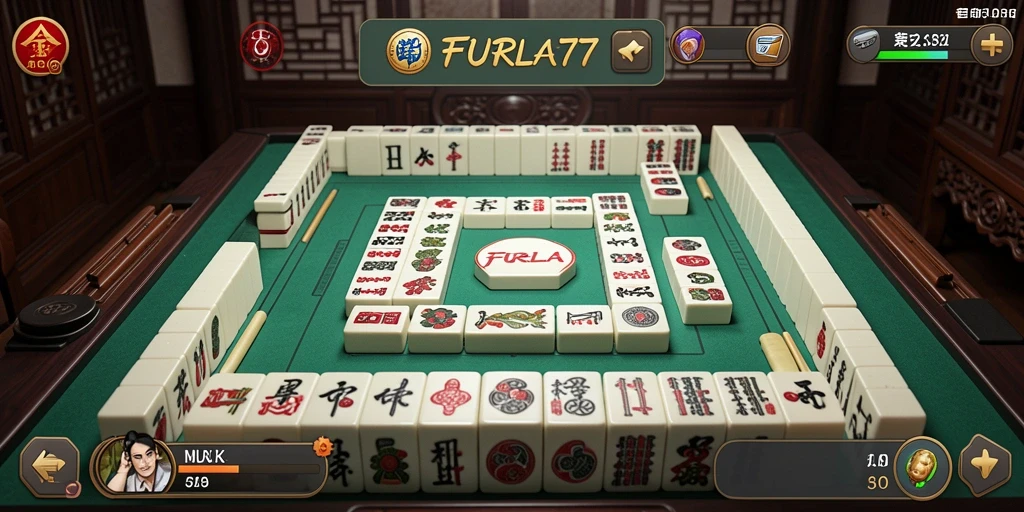 Screenshot utama FURLA77 menampilkan permainan Mahjong yang menarik dan penuh warna.