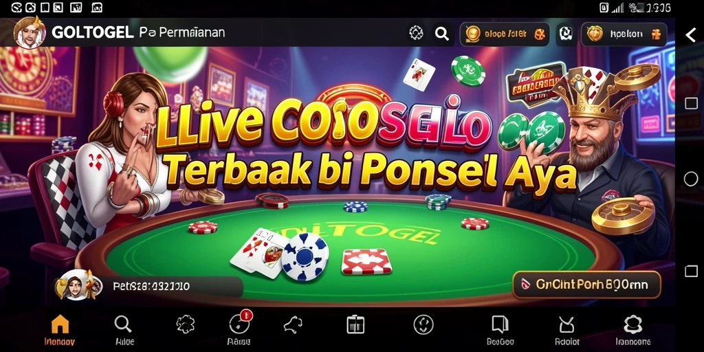 Screenshot gameplay GOLTOGEL menampilkan dealer langsung dan suasana permainan yang mengasyikkan.