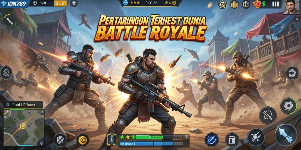 Screenshot IDN789: Aksi seru dalam pertarungan Battle Royale.