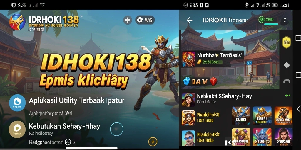 Screenshot utama IDRHOKI138 menampilkan berbagai fitur aplikasi Utility.