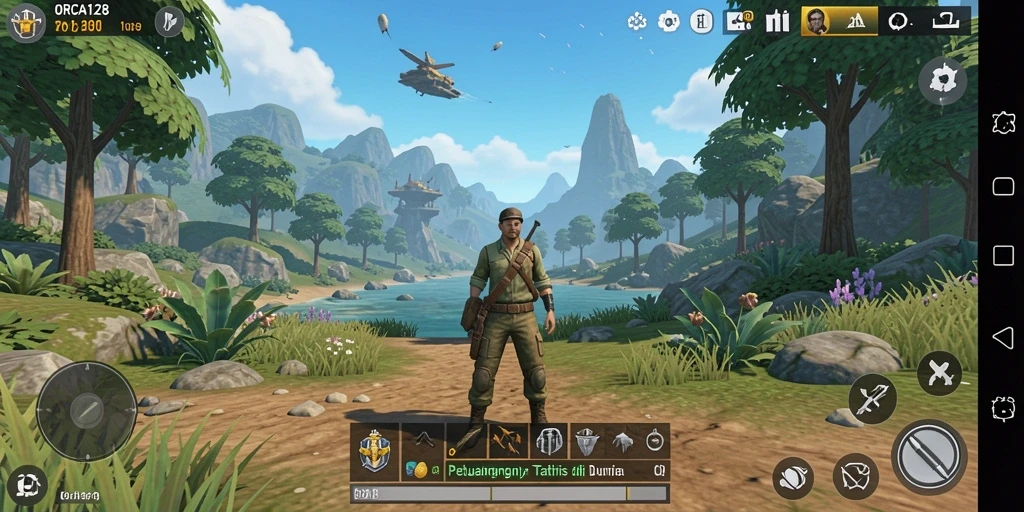 Tampilan gameplay ORCA128 yang imersif dan menakjubkan.
