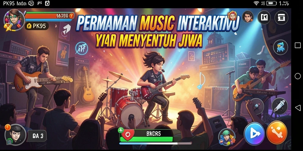 Tampilan gameplay interaktif PK95 yang mengasyikkan dan penuh warna.