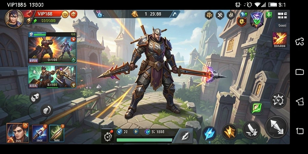 Screenshot dari gameplay VIP188 menampilkan pertempuran strategi yang intens.
