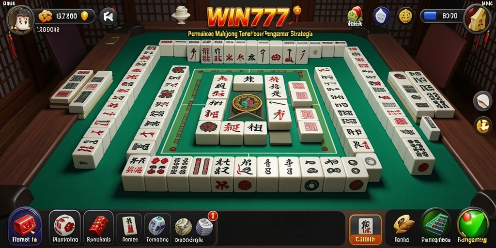 Screenshot gameplay <strong>WIN777</strong> menampilkan aksi mencocokkan ubin Mahjong yang seru.